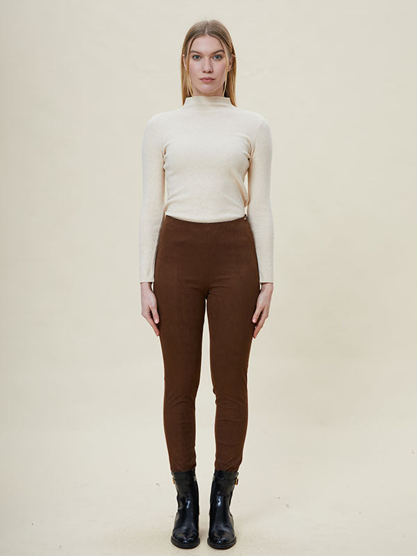 Simple Zipper Solid Slim Pants