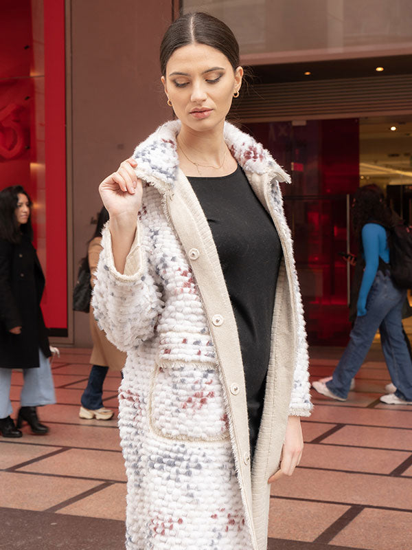 Assorted Colors Fold Over Collar Coat