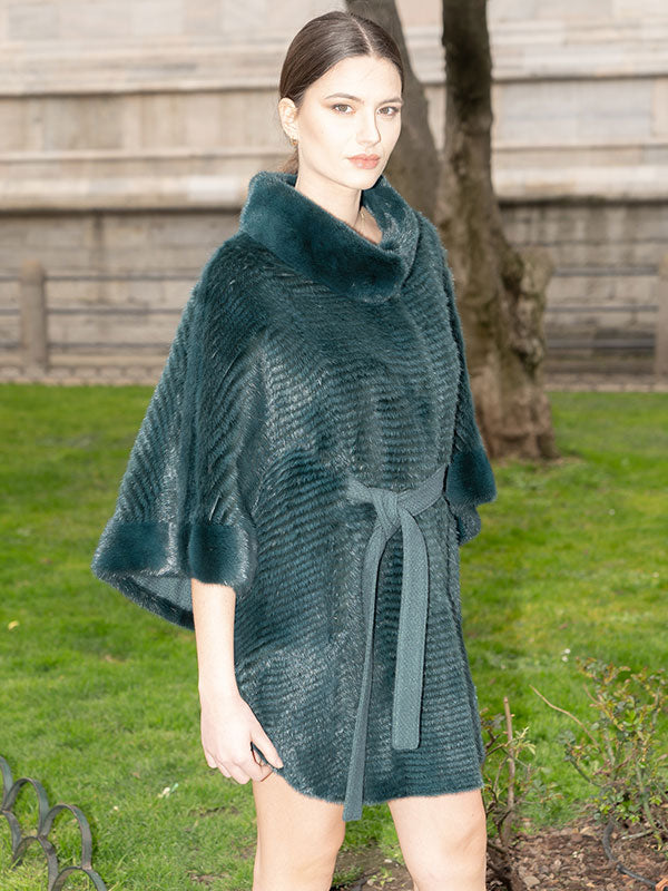 AsymmetricHem Belt Patchwork Outwear