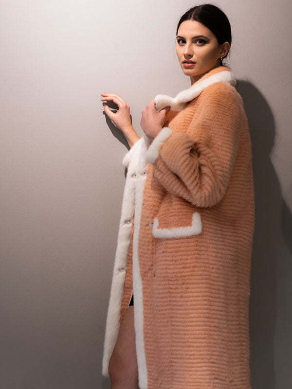 Flap Pocket Color Block Coat