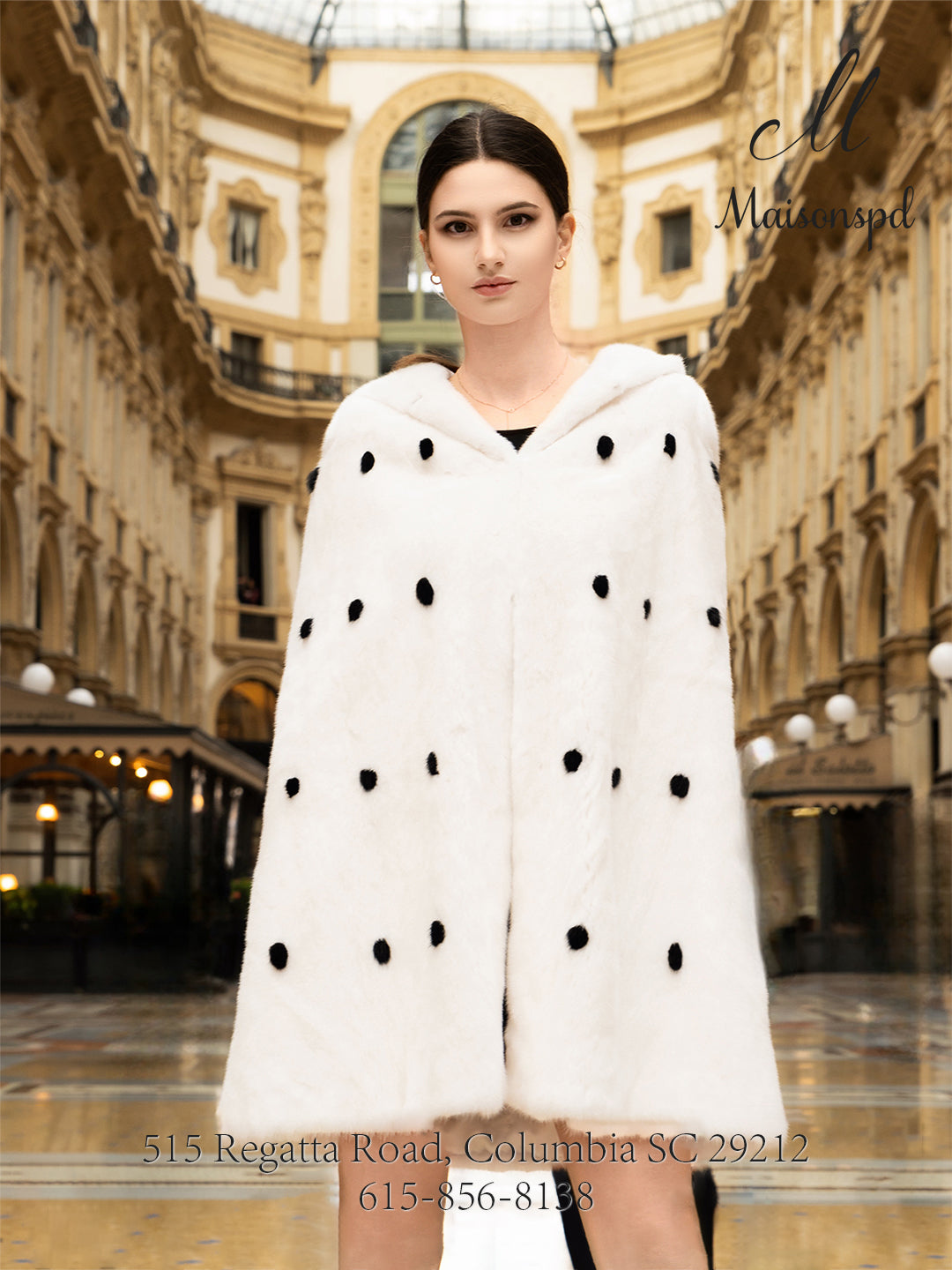 Hooded Polka Dots Outwear