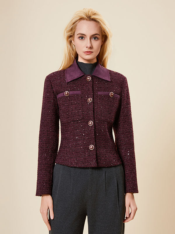 Assorted Colors Patch Pocket Single Breasted Jacket