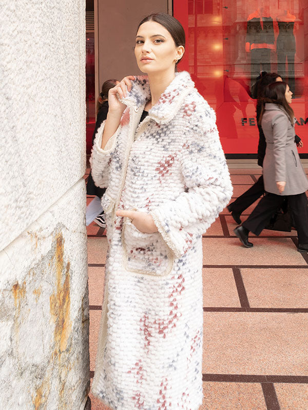 Assorted Colors Fold Over Collar Coat