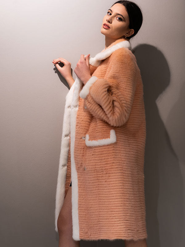 Flap Pocket Color Block Coat