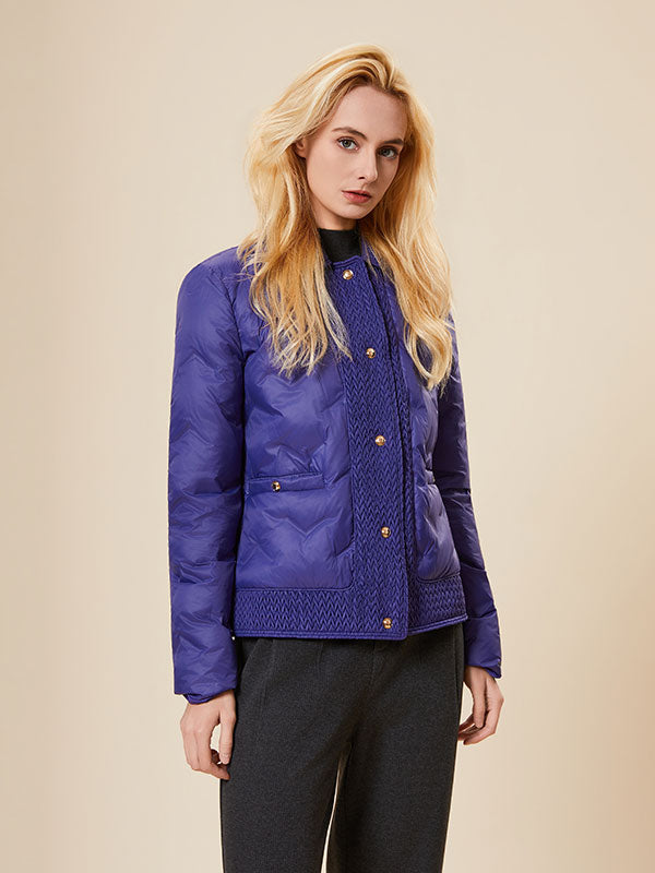 Patch Pocket Single Breasted Blue Jacket