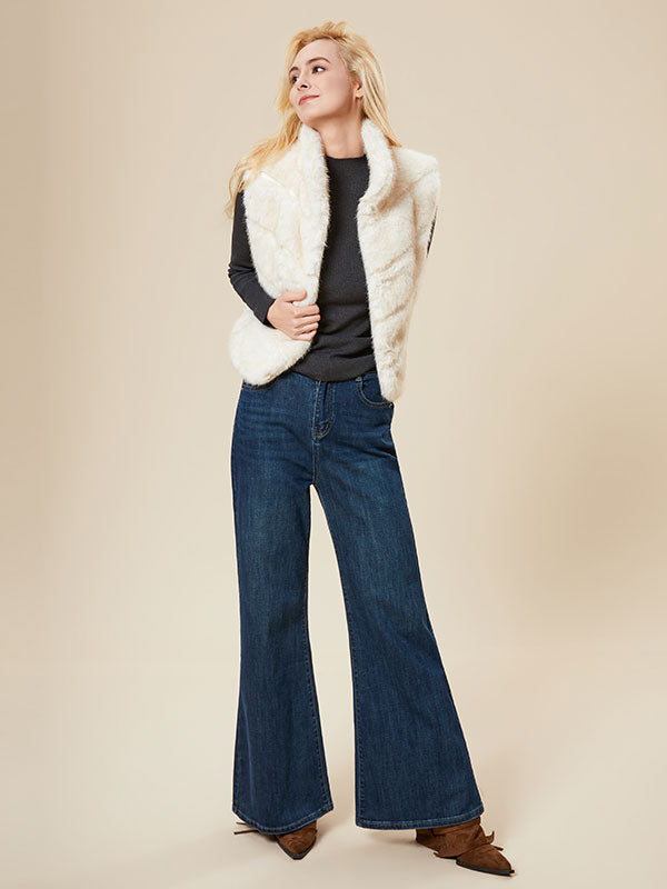 Deconstruction Band Patchwork Fur Vest