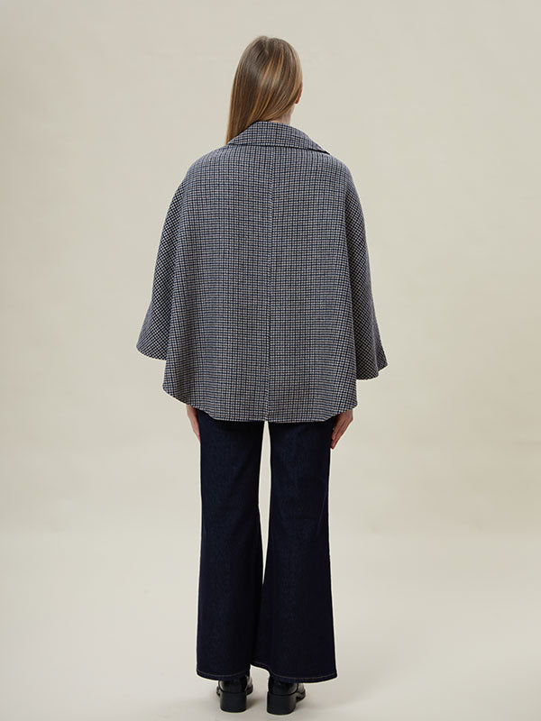 Houndstooth Double Breasted Gray Coat