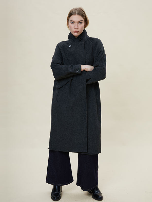 Cozy Lapel Buttons Solid Coat