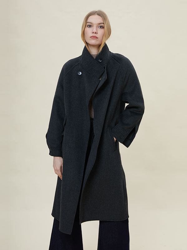 Cozy Lapel Buttons Solid Coat