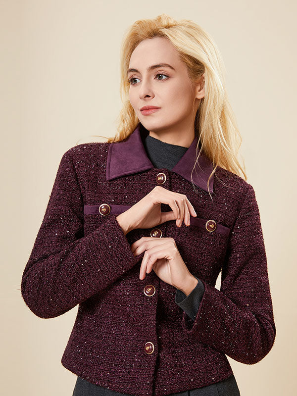 Assorted Colors Patch Pocket Single Breasted Jacket