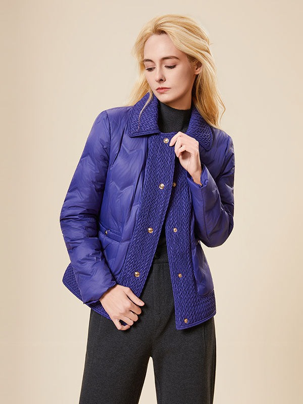 Patch Pocket Single Breasted Blue Jacket