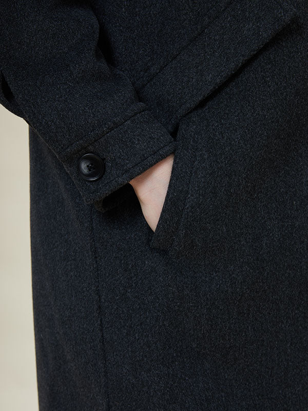 Cozy Lapel Buttons Solid Coat