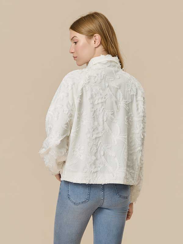Drawstring Zipper Patchwork Jacket
