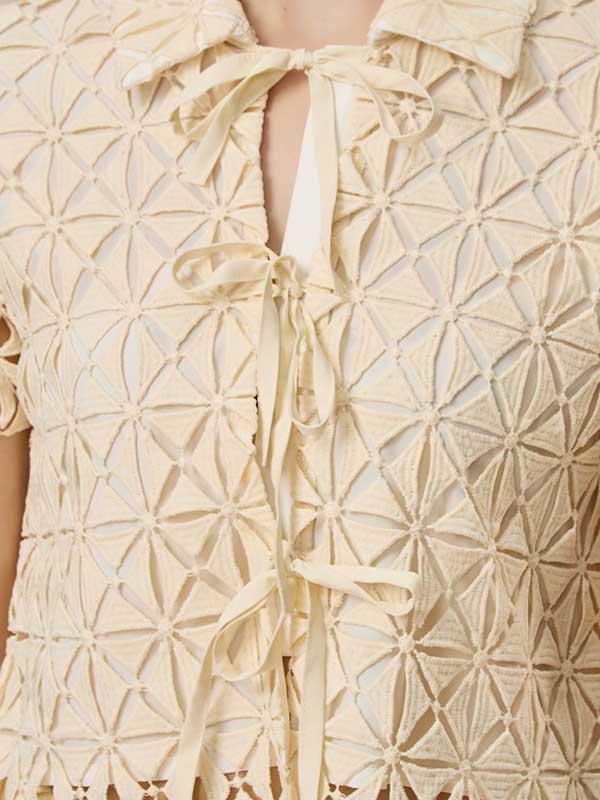 Geometric Lace Up Outfit Sets
