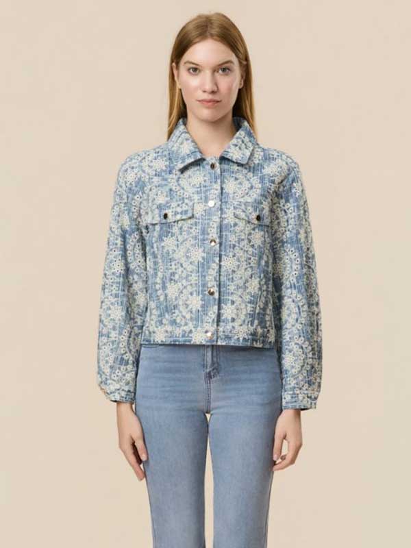 Hollow Out Tie Dye Jacket