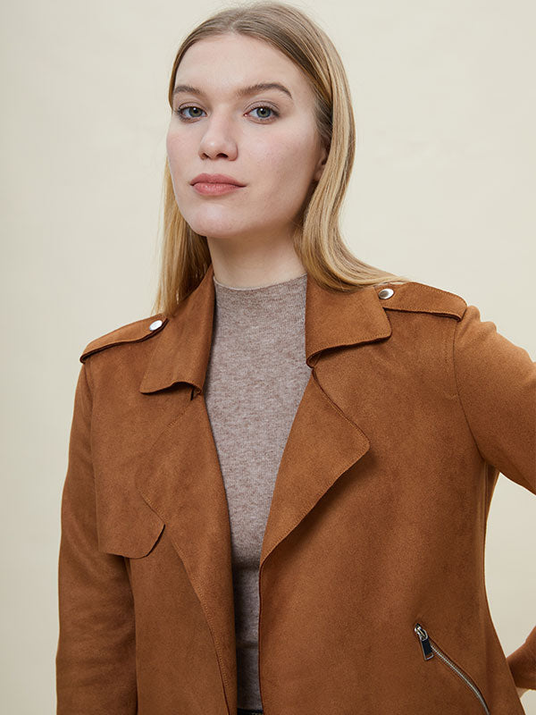 Notch Lapel Meilade Stylish Jacket