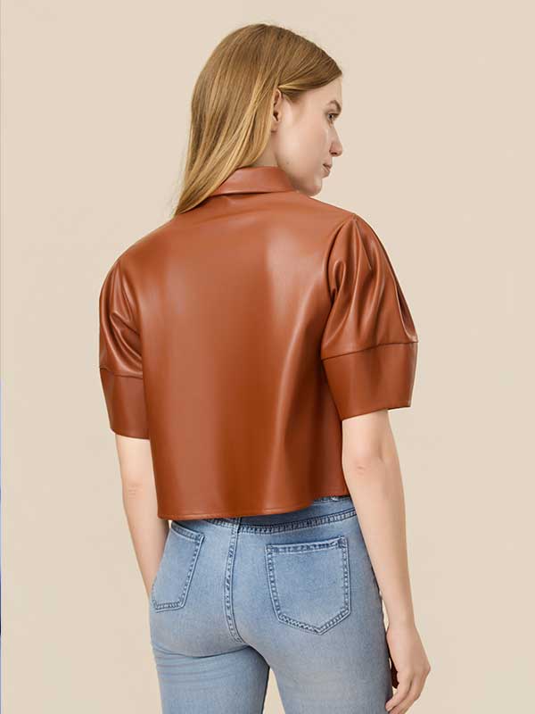 Button Down Collar Single Breasted Shirt