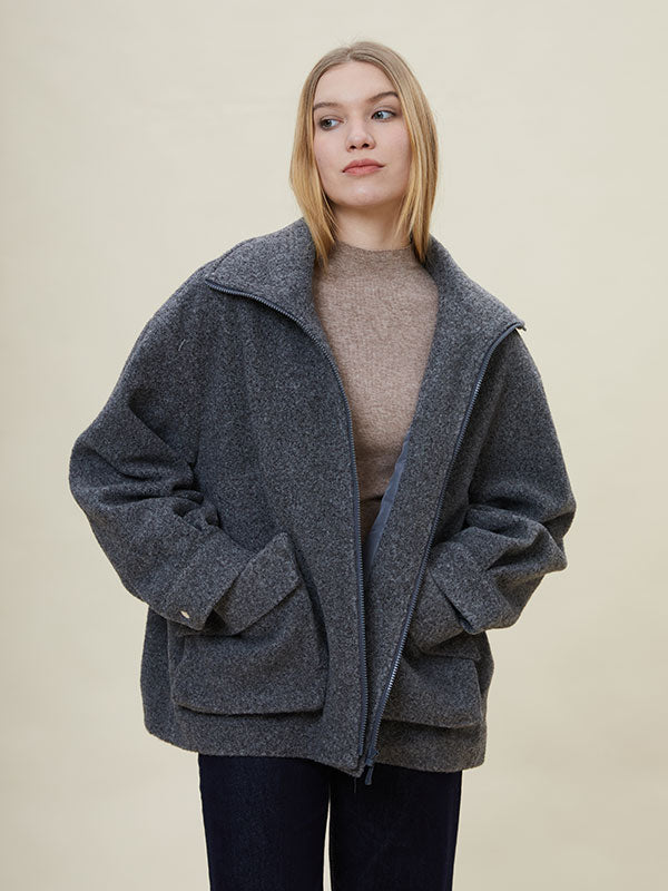 Assorted Colors Zipper Pocket Jacket