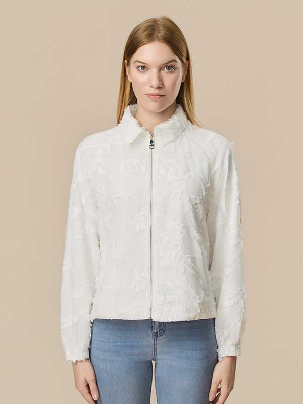 Drawstring Zipper Patchwork Jacket