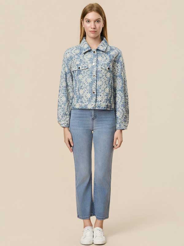 Hollow Out Tie Dye Jacket