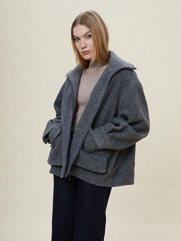 Assorted Colors Zipper Pocket Jacket