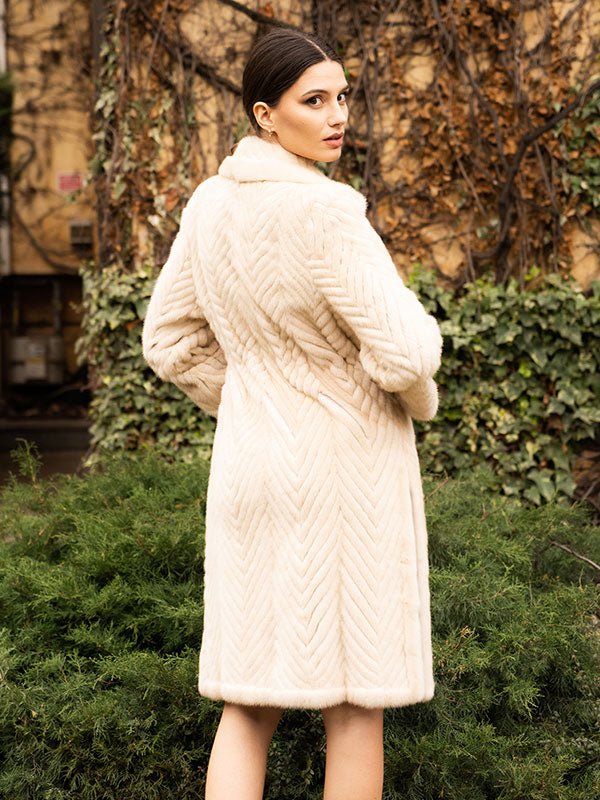 Side Slit Fold Over Collar Solid Coat