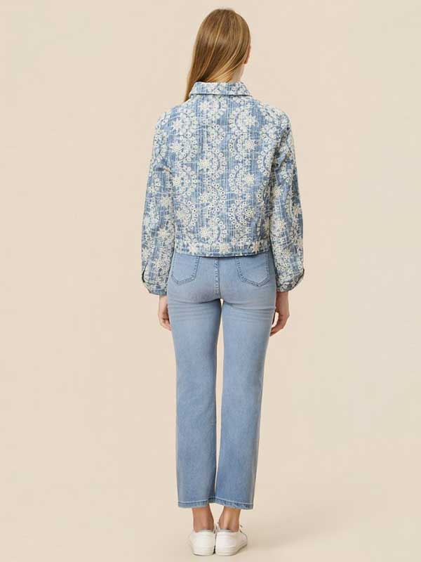 Hollow Out Tie Dye Jacket
