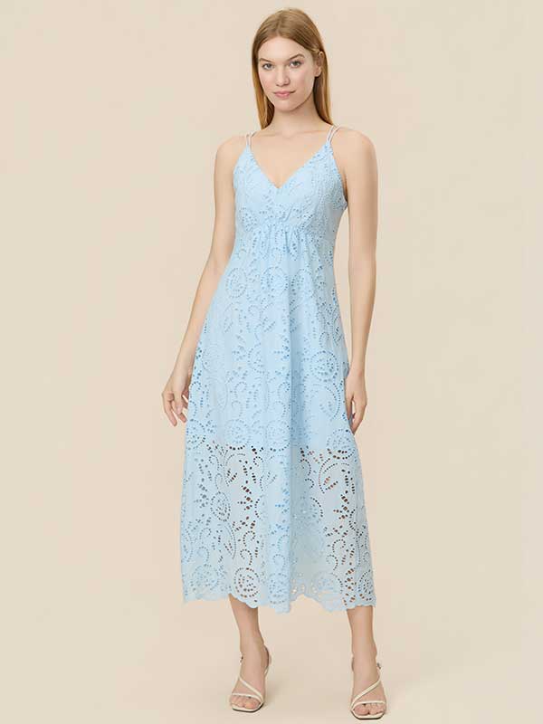 Spaghetti Strap Hollow Out Maxi Dress