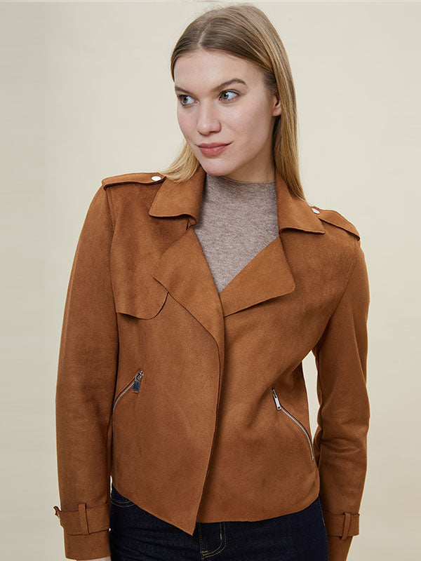 Notch Lapel Meilade Stylish Jacket