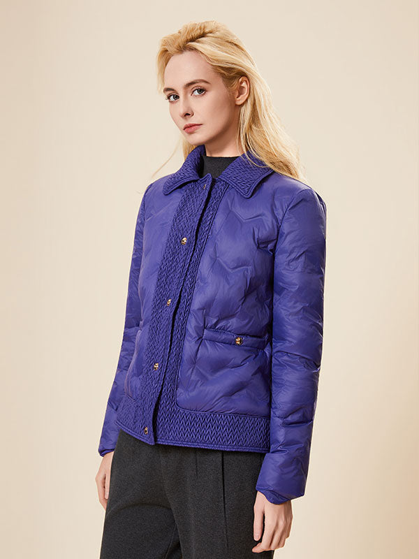 Patch Pocket Single Breasted Blue Jacket