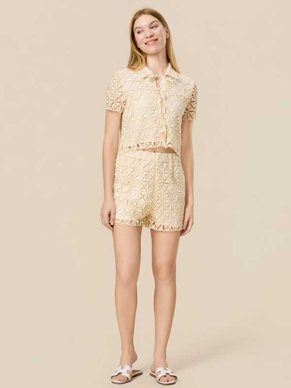 Geometric Lace Up Outfit Sets