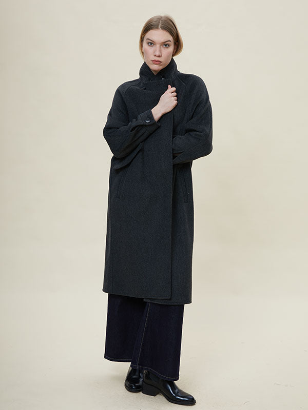 Cozy Lapel Buttons Solid Coat