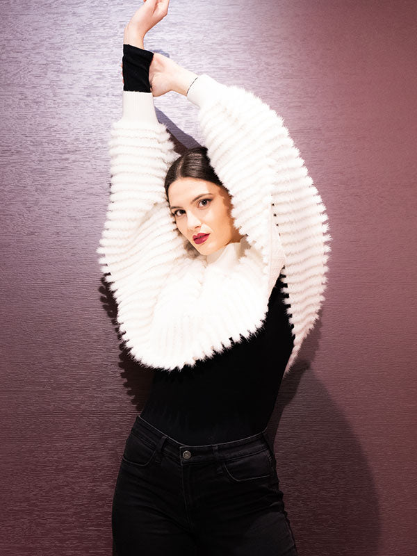 Mock Rib Knit Cuffs Outwear