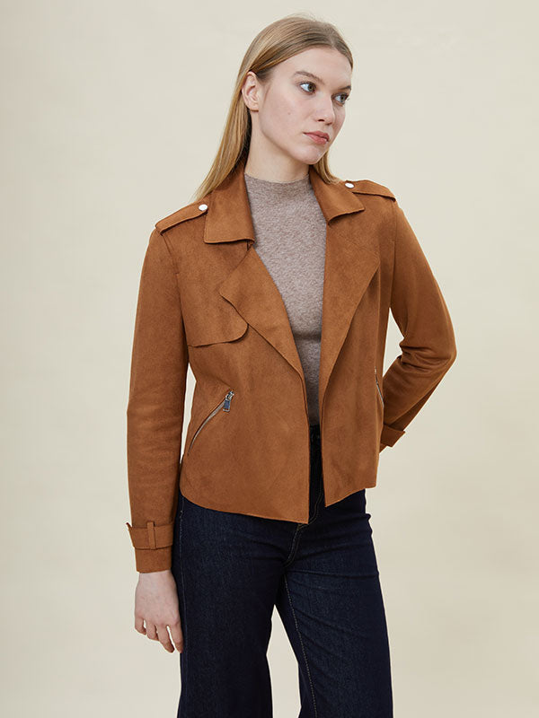 Notch Lapel Meilade Stylish Jacket