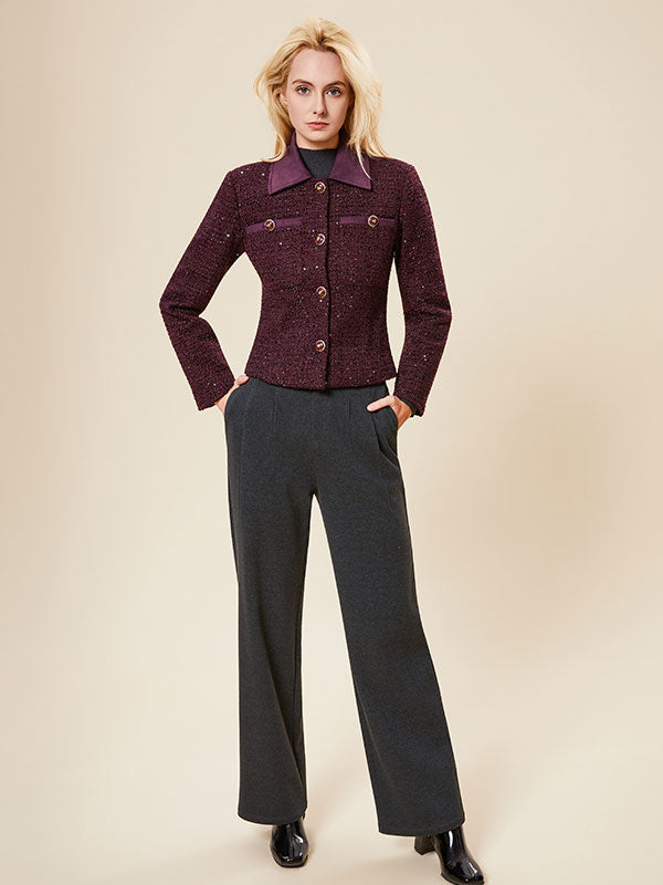 Assorted Colors Patch Pocket Single Breasted Jacket