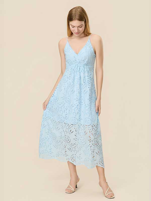 Spaghetti Strap Hollow Out Maxi Dress