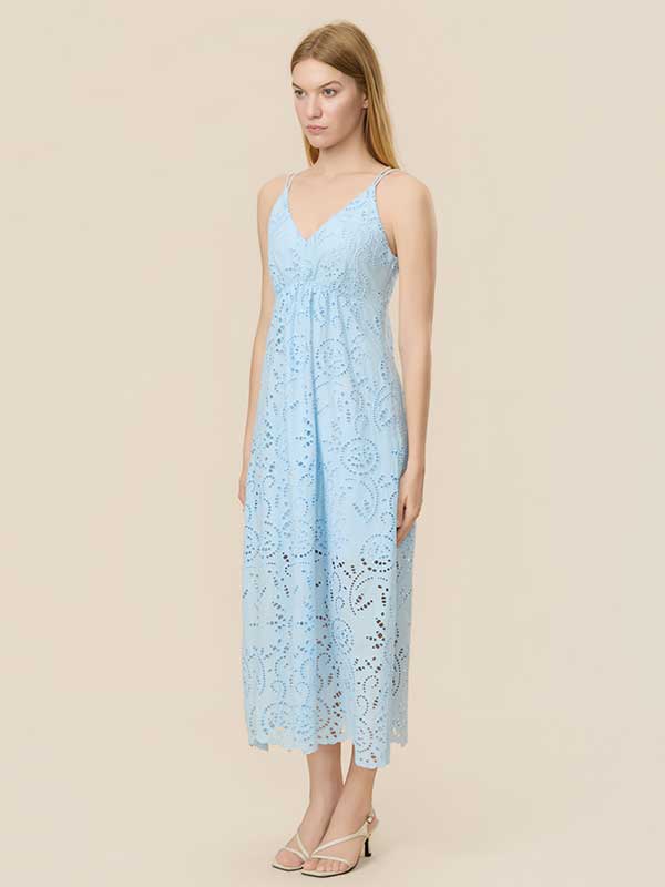 Spaghetti Strap Hollow Out Maxi Dress