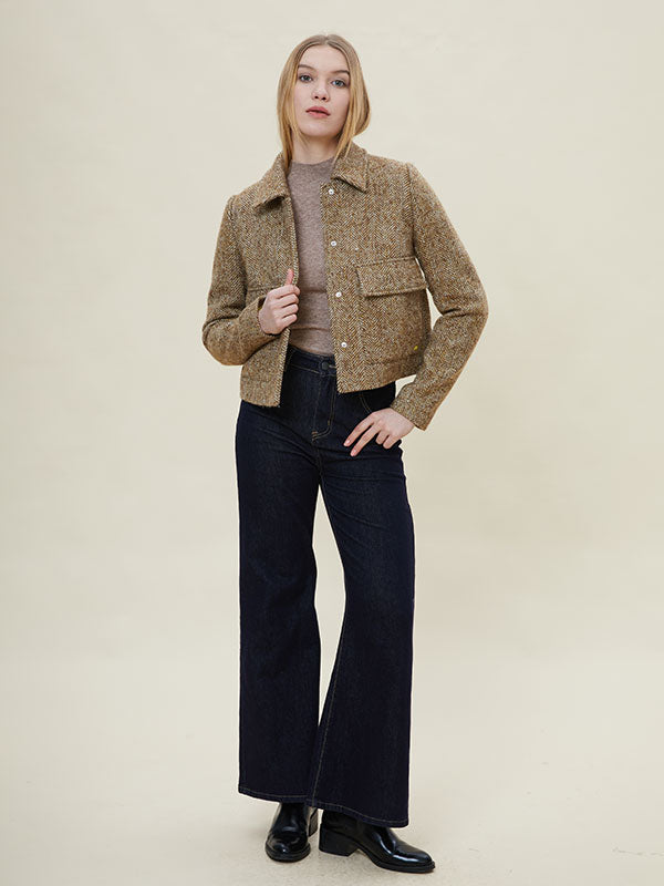 Assorted Colors Flap Pocket Elegant Jacket