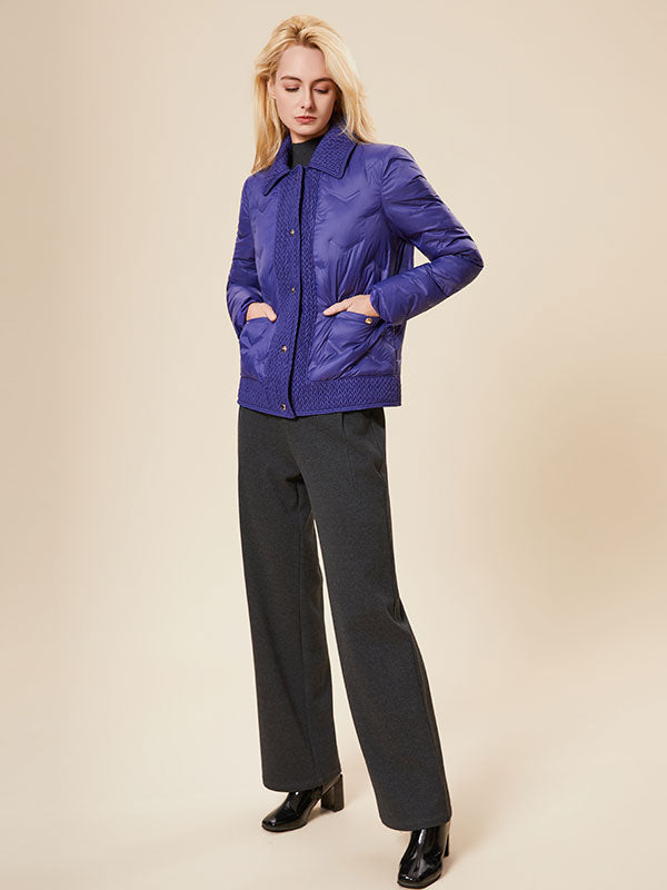 Patch Pocket Single Breasted Blue Jacket