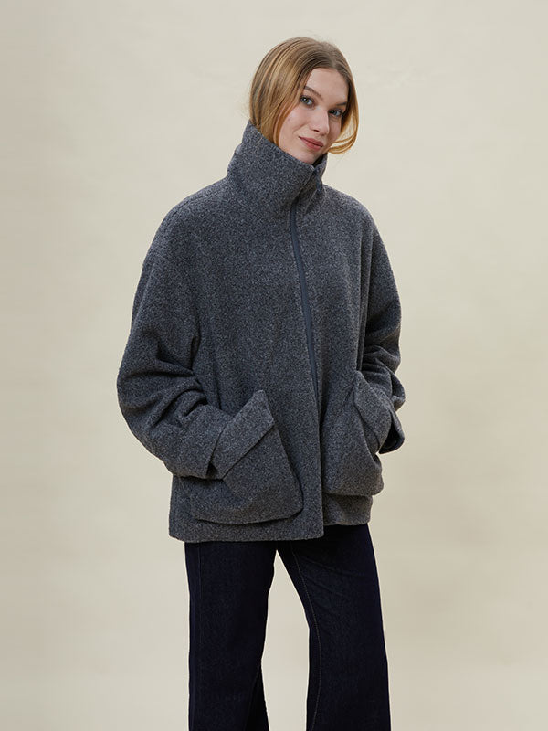 Assorted Colors Zipper Pocket Jacket