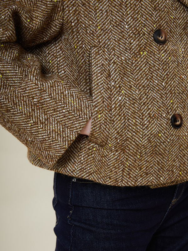 Notch Lapel Assorted Colors Doubel Breasted Jacket