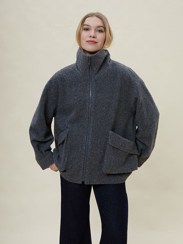 Assorted Colors Zipper Pocket Jacket