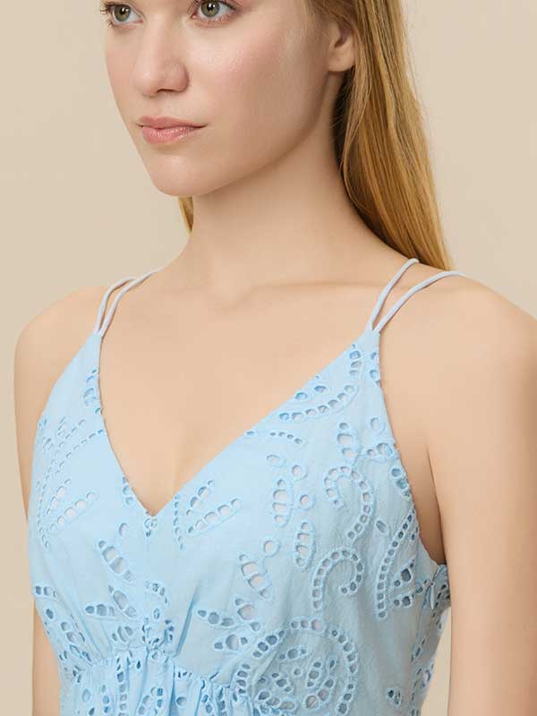 Spaghetti Strap Hollow Out Maxi Dress