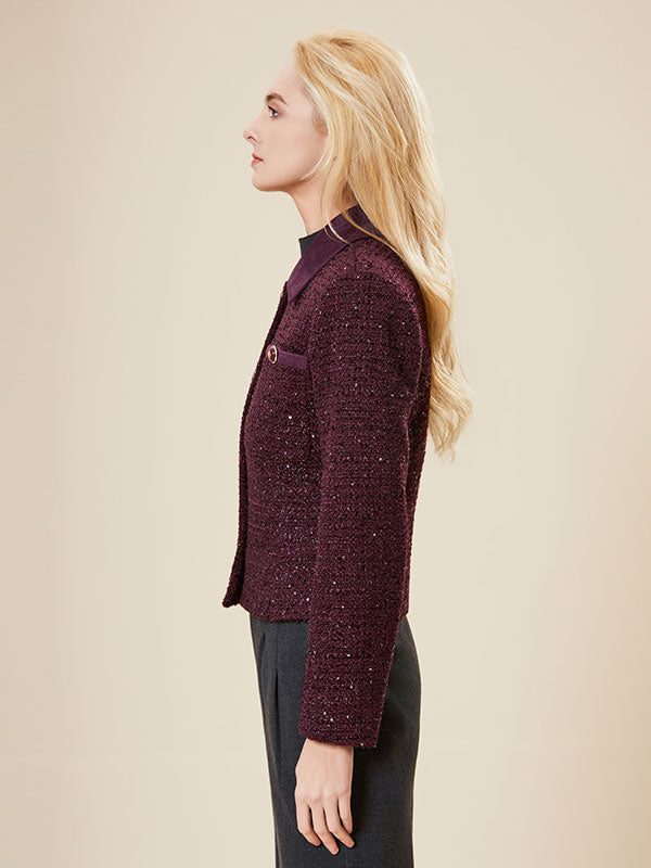 Assorted Colors Patch Pocket Single Breasted Jacket